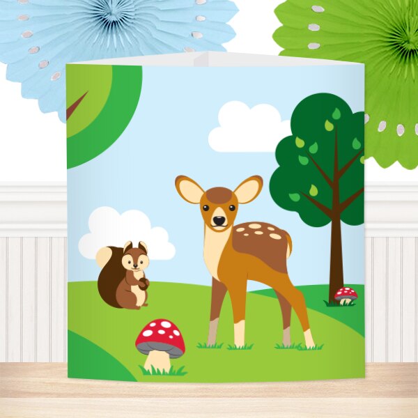 Woodland Animals Baby Shower Centerpiece, 8.5x11 Printable PDF by Birthday Direct