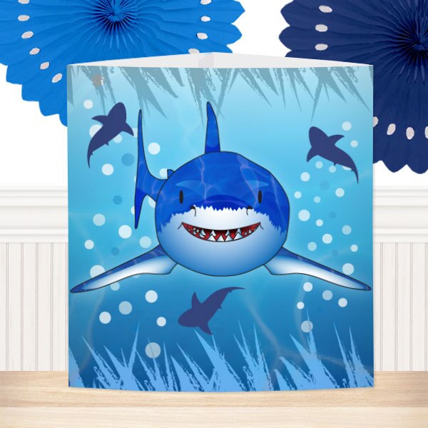 Shark Party Centerpiece, 8.5x11 Printable PDF by Birthday Direct