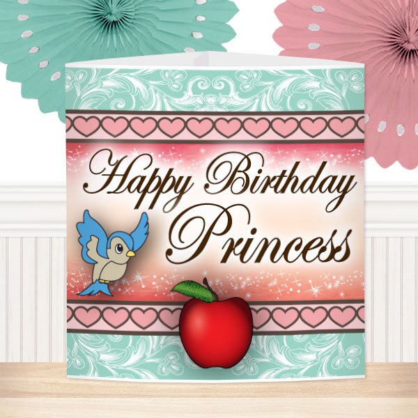 Princess Snow White Birthday Centerpiece, Editable Canva Template by Birthday Direct