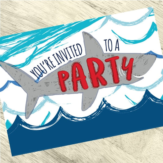 Birthday Direct's Shark Splash Party Invitations