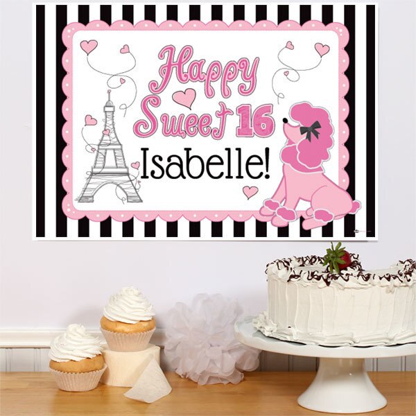 Paris Ooh La La Birthday Sign, Editable PDF Printable by Birthday Direct