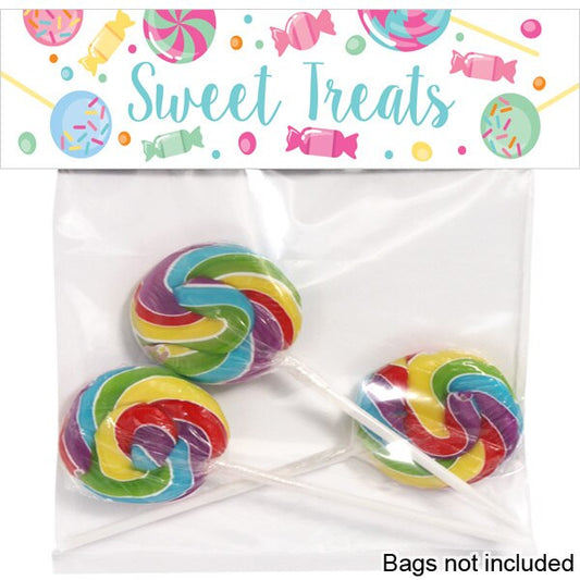 Candy Party Treat Bag Topper, Printable Digital Download by Birthday Direct