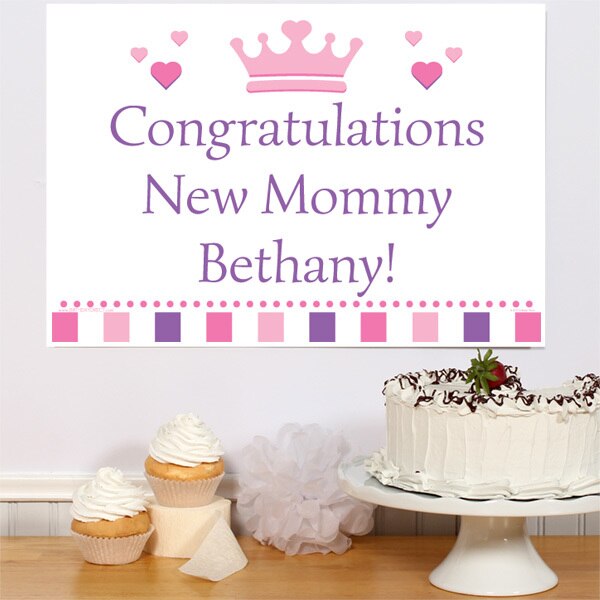 Little Princess Baby Shower Sign, Editable PDF Printable by Birthday Direct