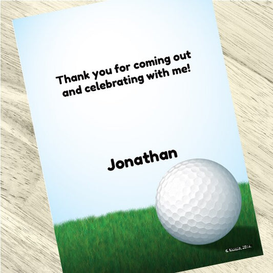 Golf Party Thank You, 5x7-in, Editable PDF Printable by Birthday Direct