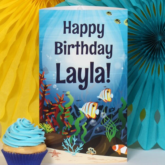 Under the Sea Party Centerpiece, 10 inch Editable PDF Printable by Birthday Direct