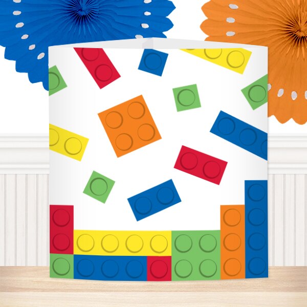 Building Blocks Party Centerpiece, 8.5x11 Printable PDF by Birthday Direct